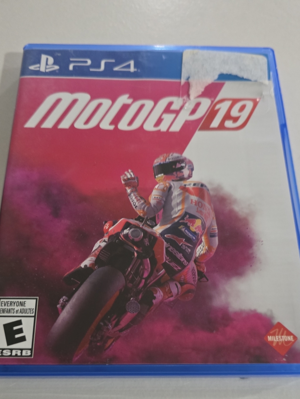 Sony PS4 MotoGP 19 - Pink and White Cover
